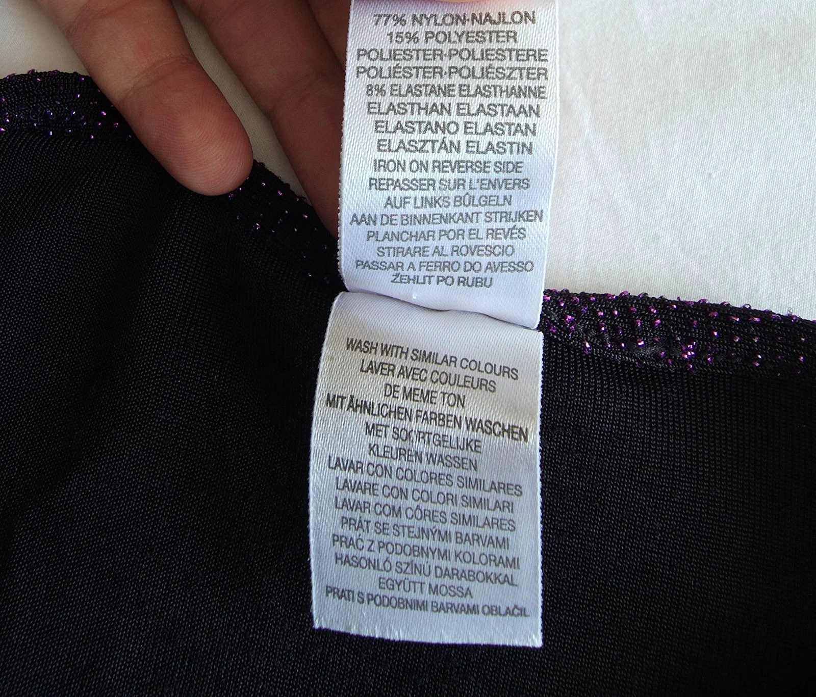 Gilet de paetês preto e roxo 14 anos 164 cm Here & There C&A bolero PP – photo 8